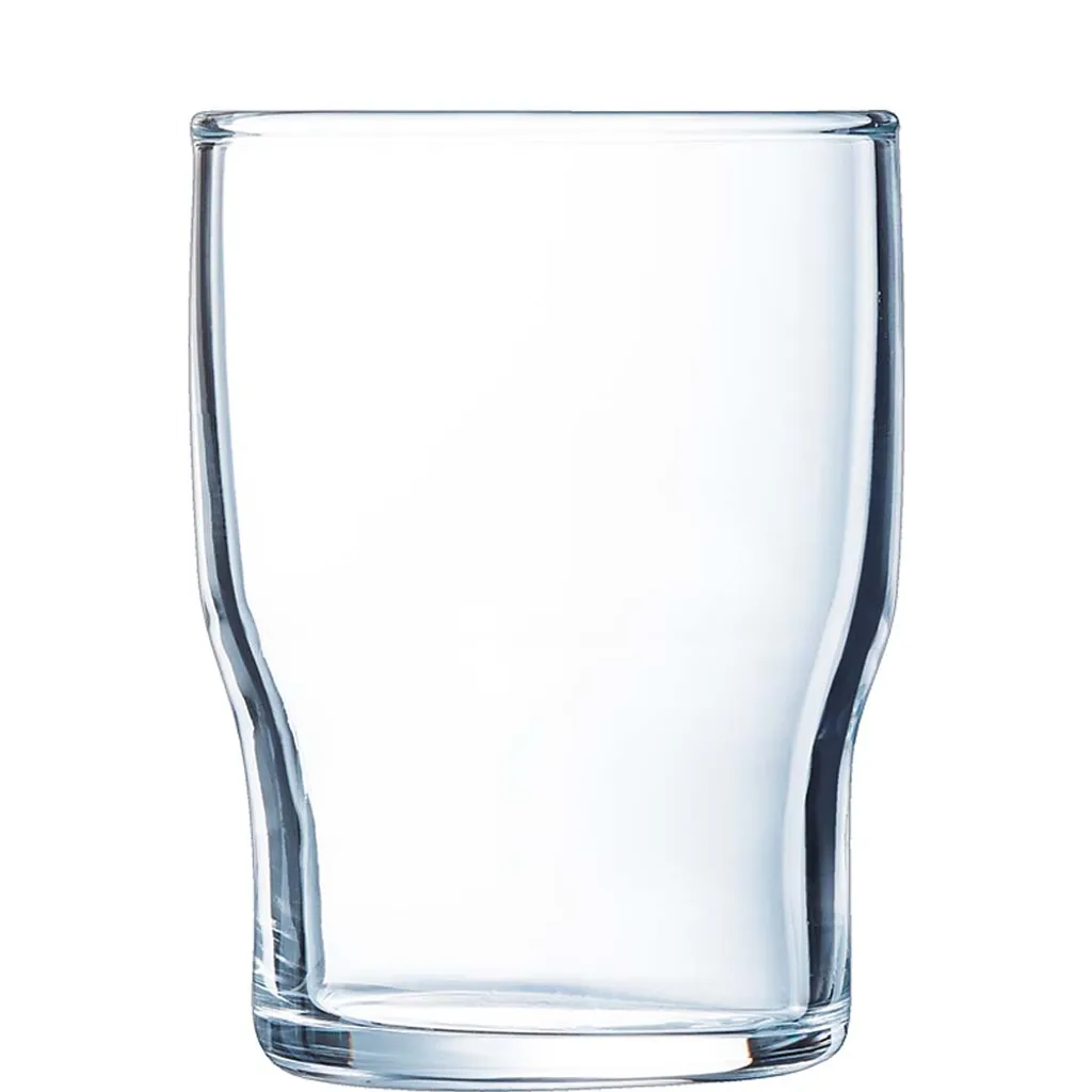 Arcoroc Campus Tumbler, Trinkglas, stapelbar, 180ml, mit Füllstrich bei 0.1l, Glas gehärtet, transparent, 6 Stück